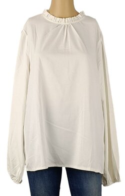 Tunique Légère Grain De Malice Taille 42 En Microfibre Bleue - Manches Longues, Cordon De Serrage, Idéale Voyage été