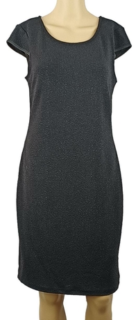 Robe Xhilaration Noire à Motifs Fleuris - Taille L, Manches Ouvertes, Grande Taille