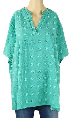 Tunique Femme Taille 50 Neuve En Coton Jaune - Sans étiquette