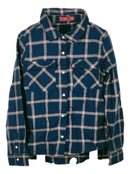 Chemise Garçon Zara Bleue Chambray Imprimé Cachemire - Taille 13-14 Ans - Très Bon état D'occasion