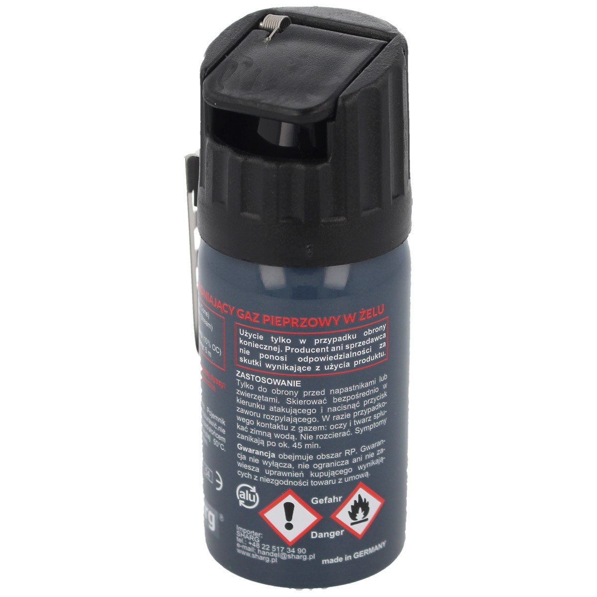 Bombe-lacrymogène-Sharg-Graphite-Gel-40 ml-11040-C-spray-autodefense