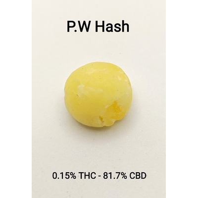 PW Hash 0.15% THC - 81.7% CBD