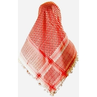 Keffieh palestinien rouge et blanc