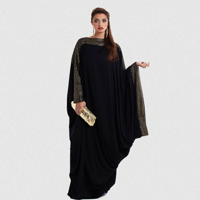 Abaya noire strass