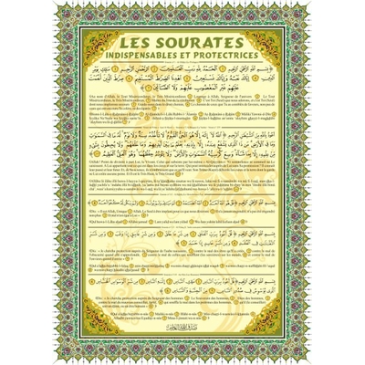 Poster sourates indispensable et protectrice