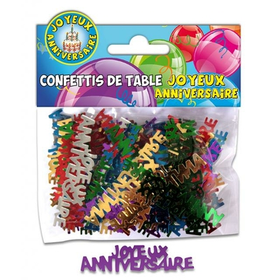 confettis de table joyeux anniversaire