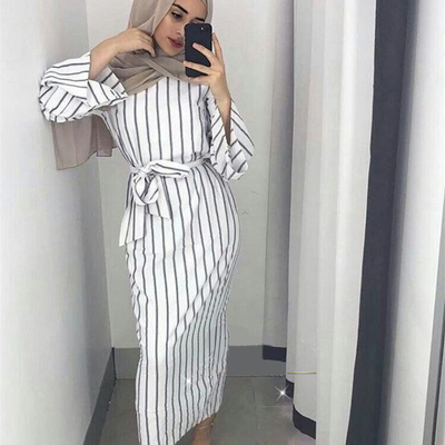 Maxi robe tunique rayée pour femmes