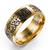 Bague shahada acier or