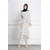 Maxi robe rayée avec voile