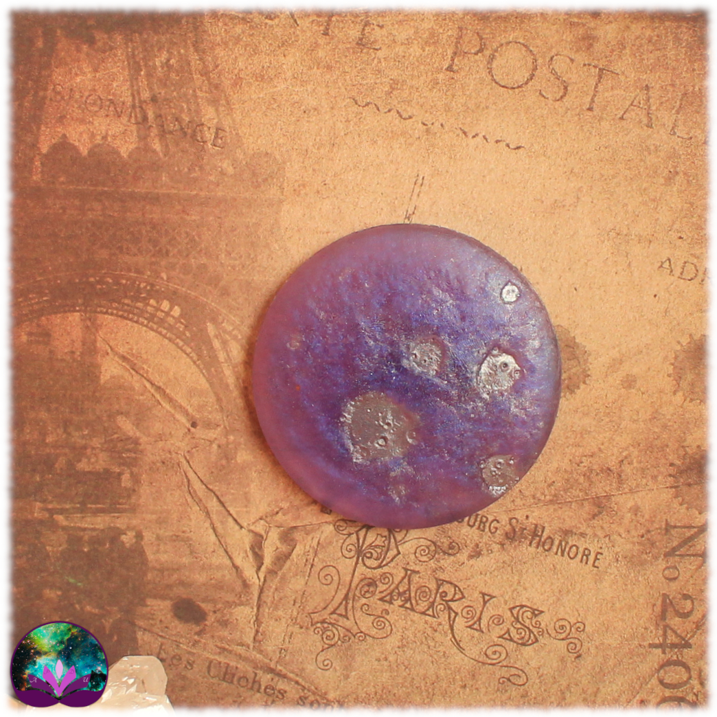magnet Pleine lune violet et argenté