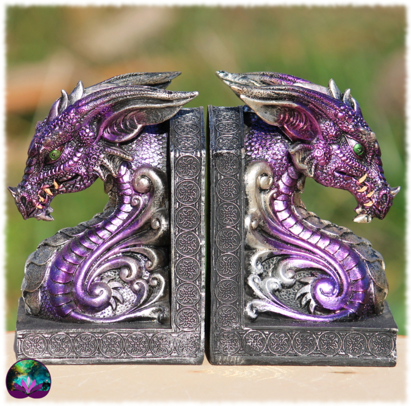 Serre-Livres Dragons violets