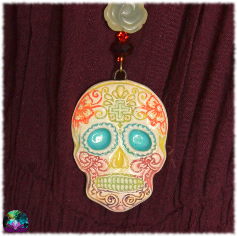 Collier sautoir Día de Muertos 3