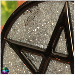Pentagramme dautel noir et gris sur son support 2