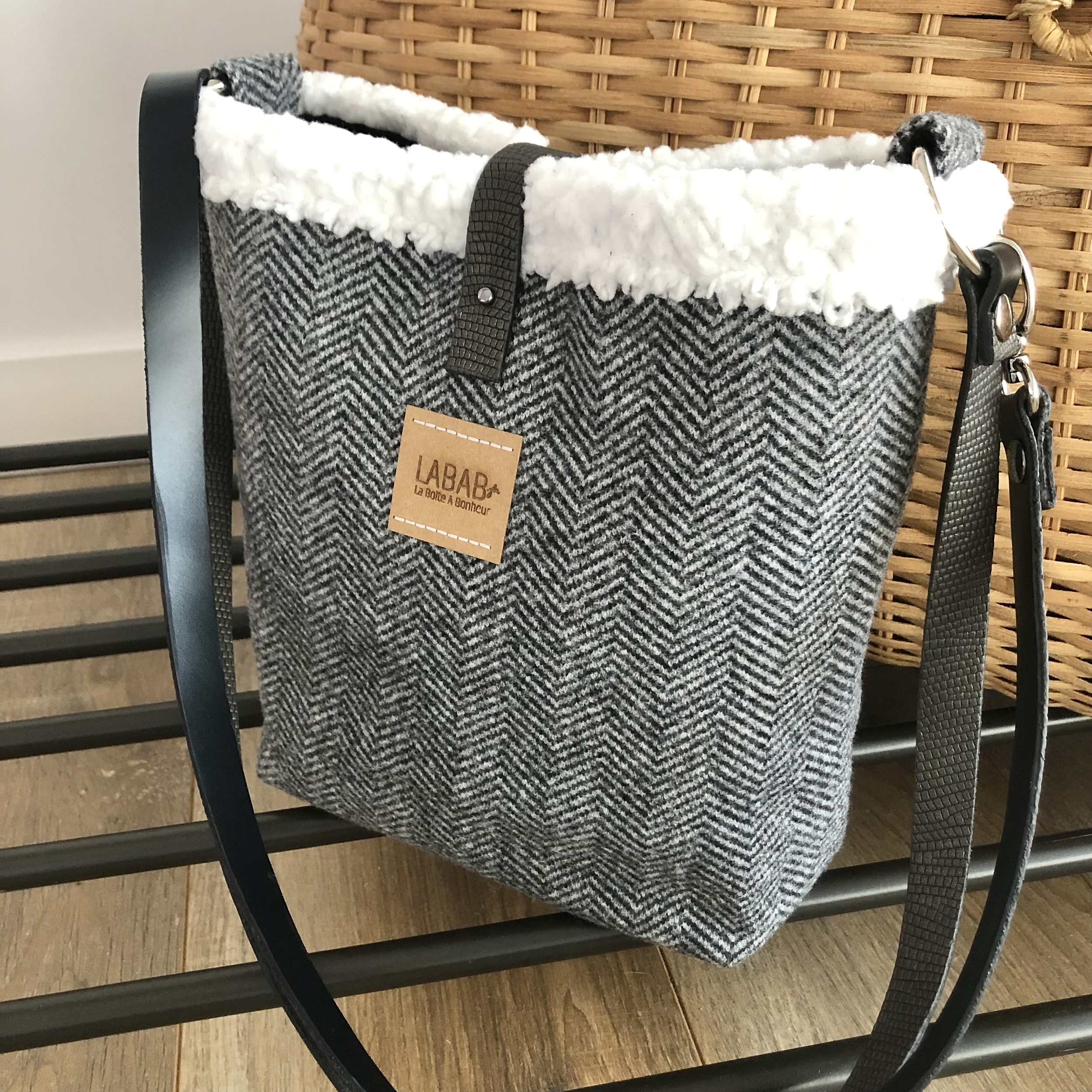 Sac tissu et cuir Complice