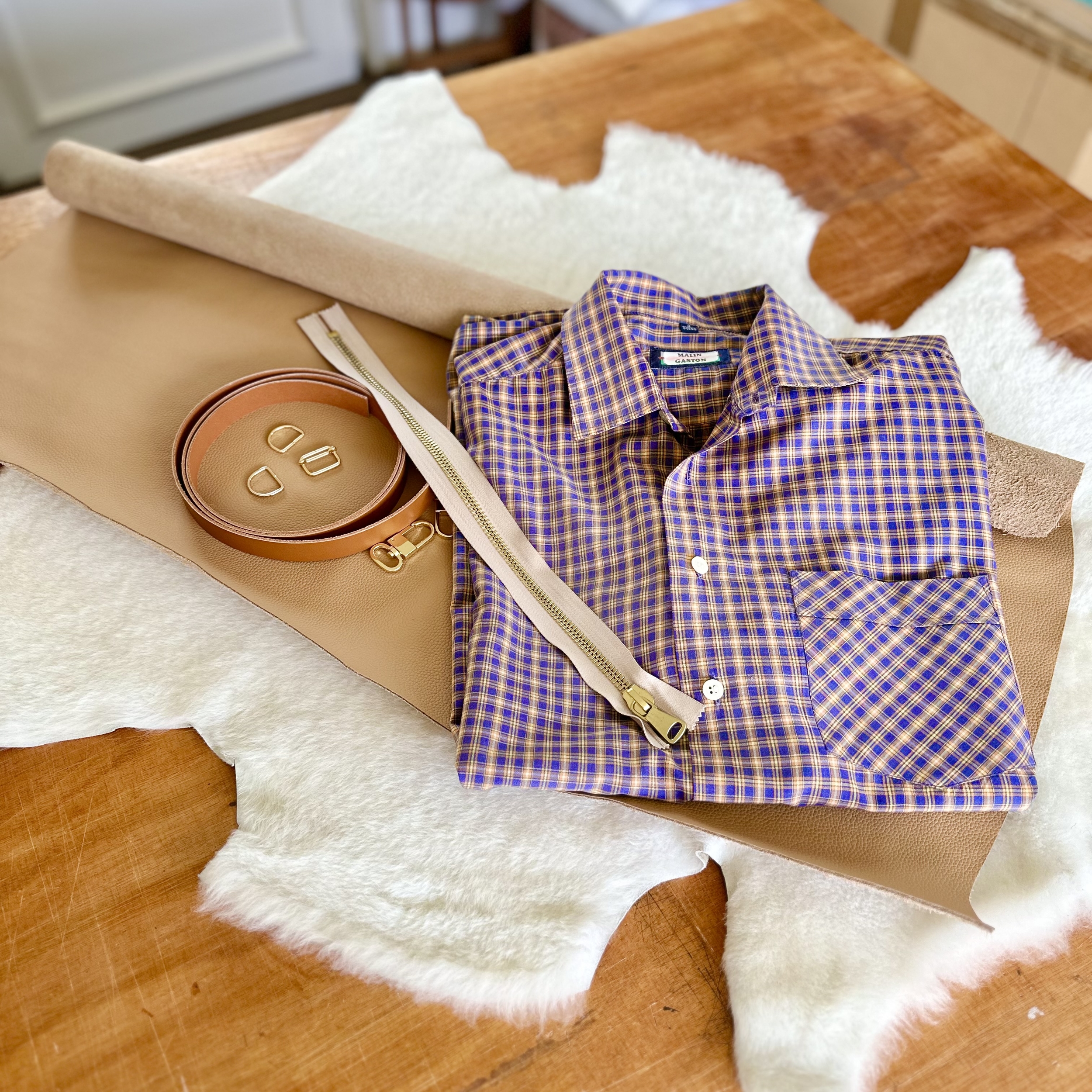 chemise souvenir à intégrer dans la création du sac