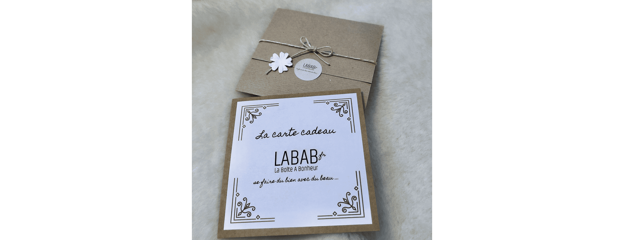 Carte cadeau LABAB disponible en version physique ou dématérialisée