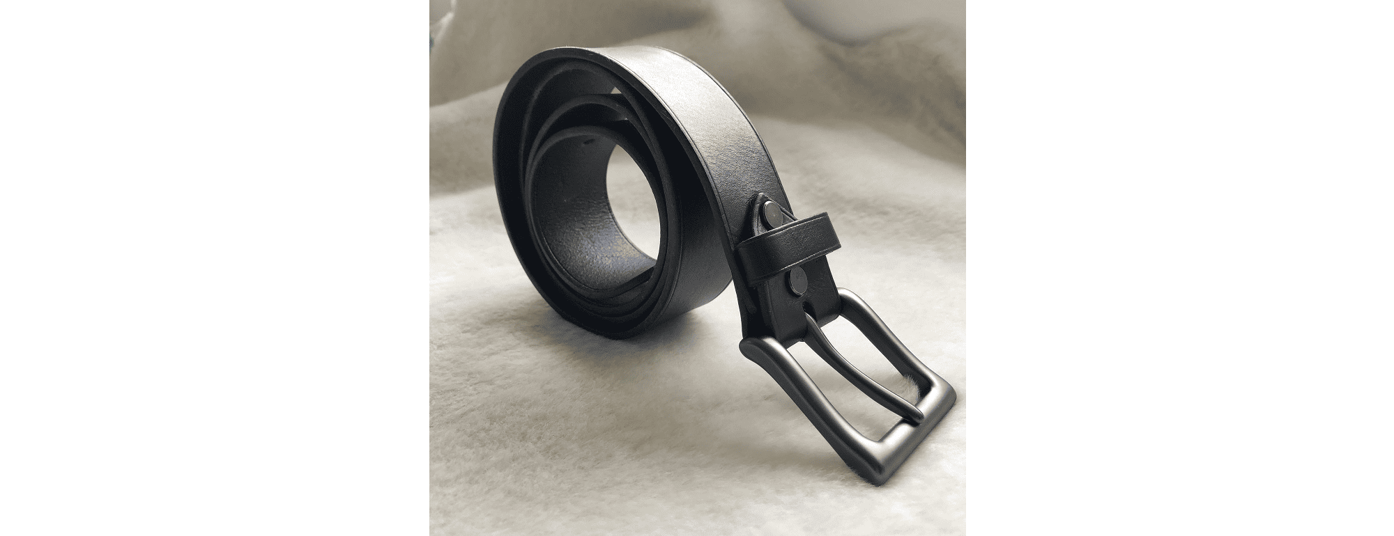 Ceinture en cuir noir sur-mesure homme LABAB