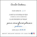 Dos carte cadeau LABAB: montant, prénom, date de validité