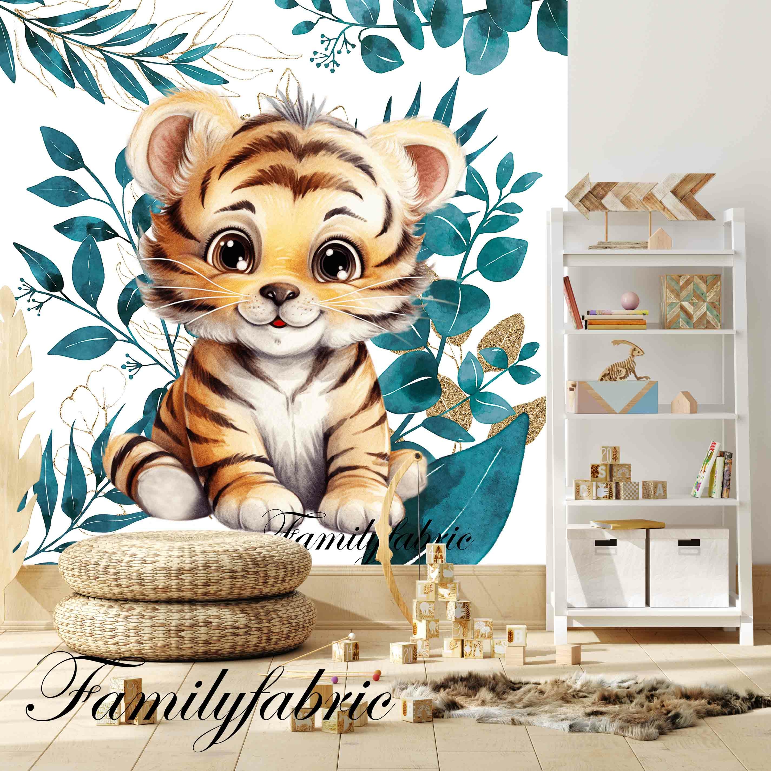 Panneau tissu couverture tigre - panneau couverture enfant – Liaminou