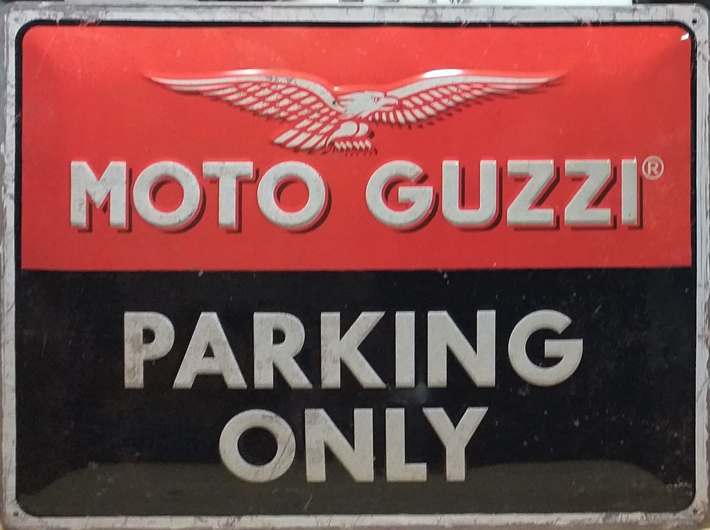 Plaque métal vintage Moto Guzzi 40x30