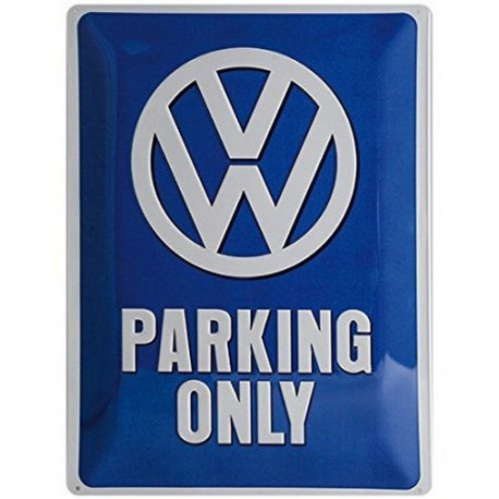 plaque metal relief 40 x 30cm vw parking only garage vintage décoration émaillée