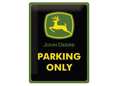 plaque metallique parking only john deere émaillée