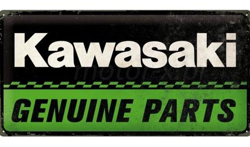Plaque Kawasaki genuine parts 50 x 25