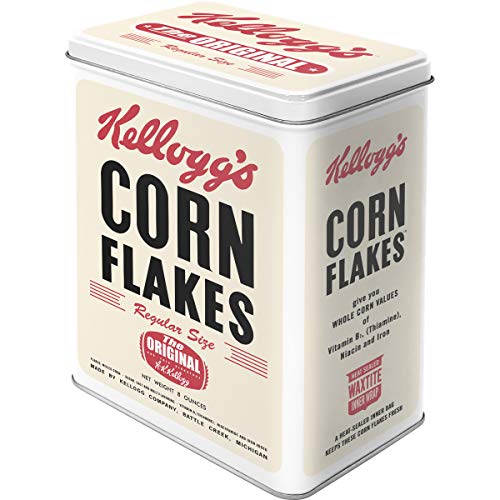 boite métal rangement kelloggs rétro vintage corn flakes