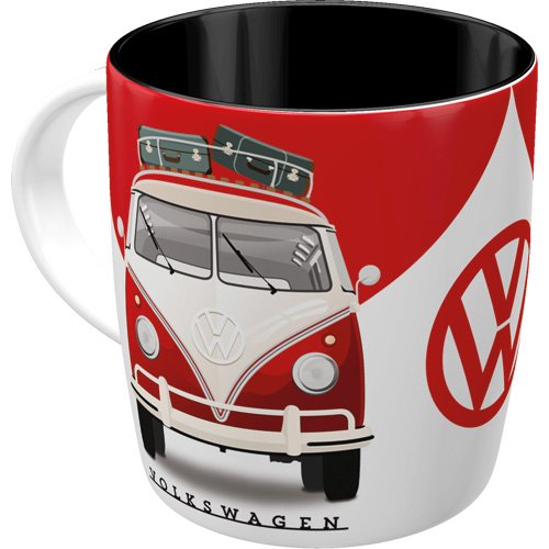 Mug céramique combi rouge