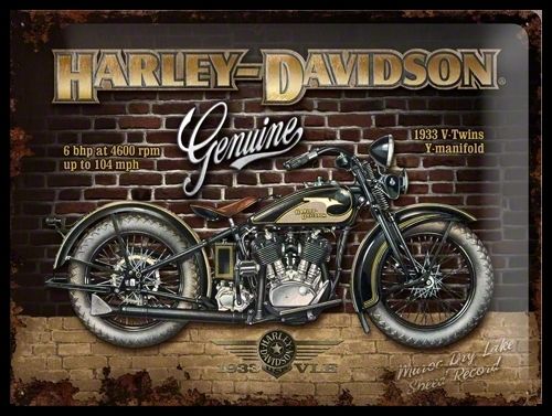 plaque hd métal harley moto davidson collection vintage