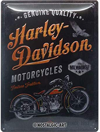 Plaque métal Harley motorcycles 30 x 40