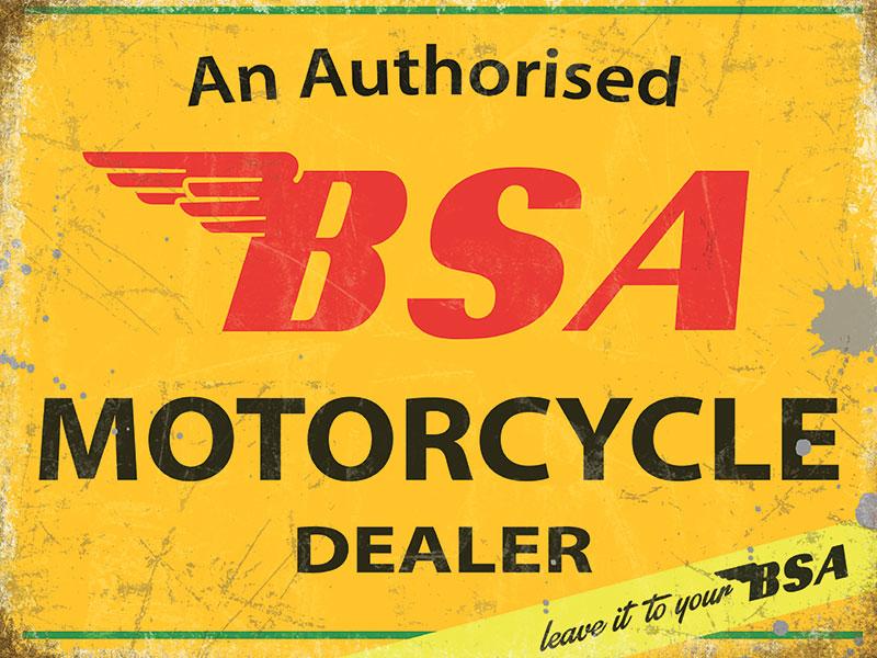 plaque métal BSA dealer