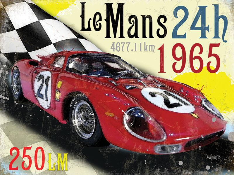 plaque métal le mans 1965