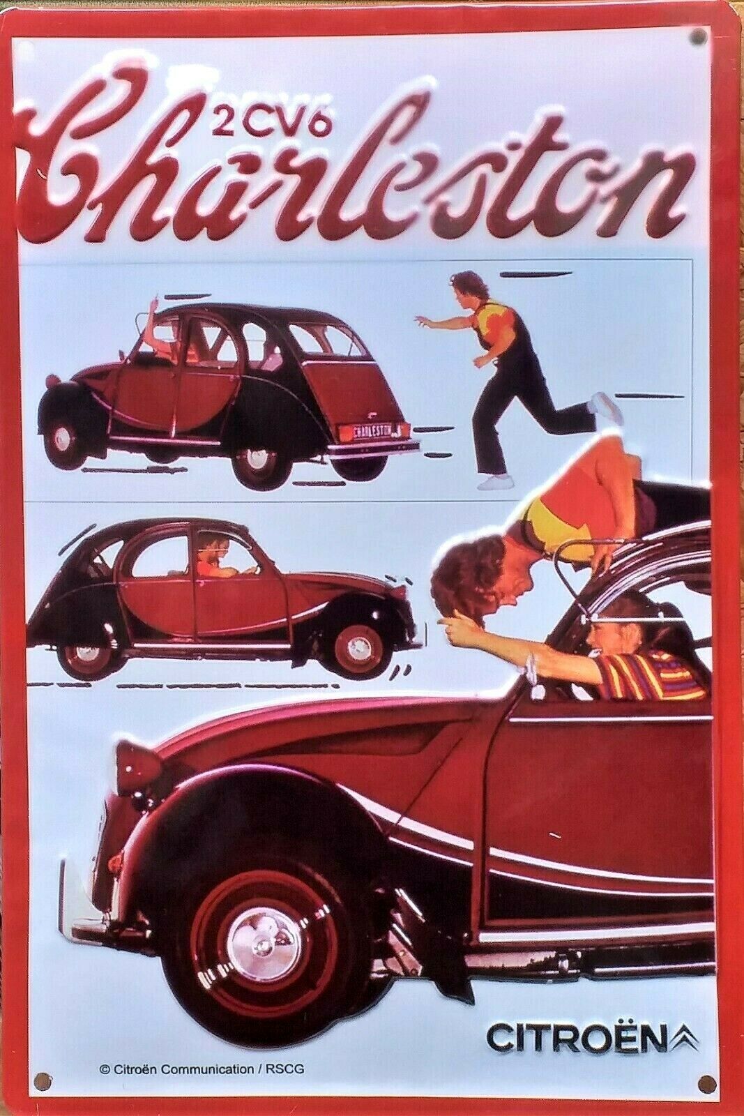 plaque métal citroen 2cv charleston