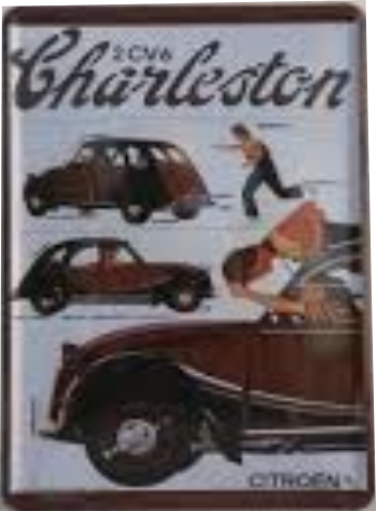 plaque citroen charleston 2cv