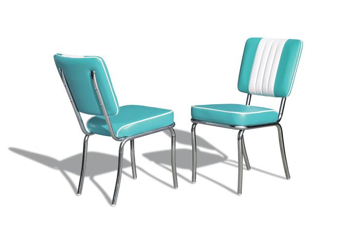 chaise rétro turquoise