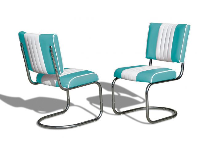 chaise diner turquoise