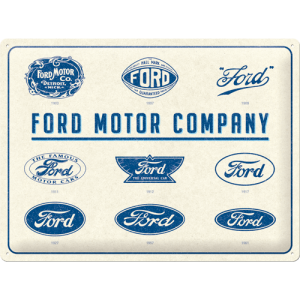Plaque publicitaire Ford logos