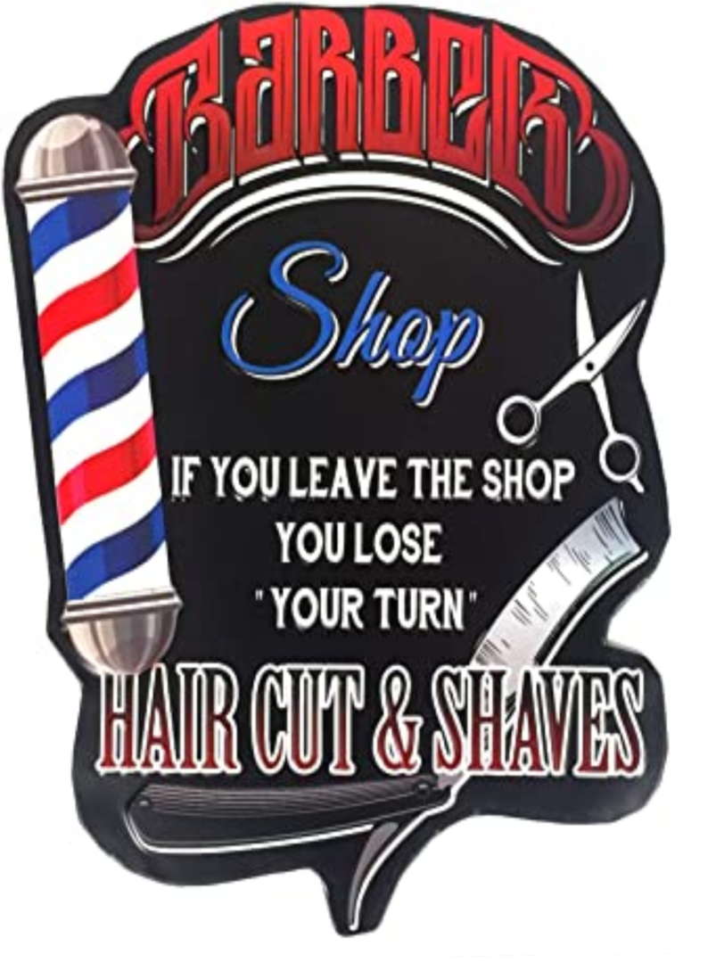Plaque métal barber Shop