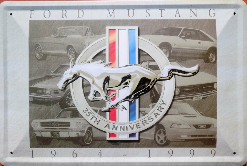 Plaque métal Ford Mustang