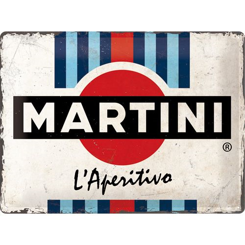 Plaque métal Martini 40 x 30