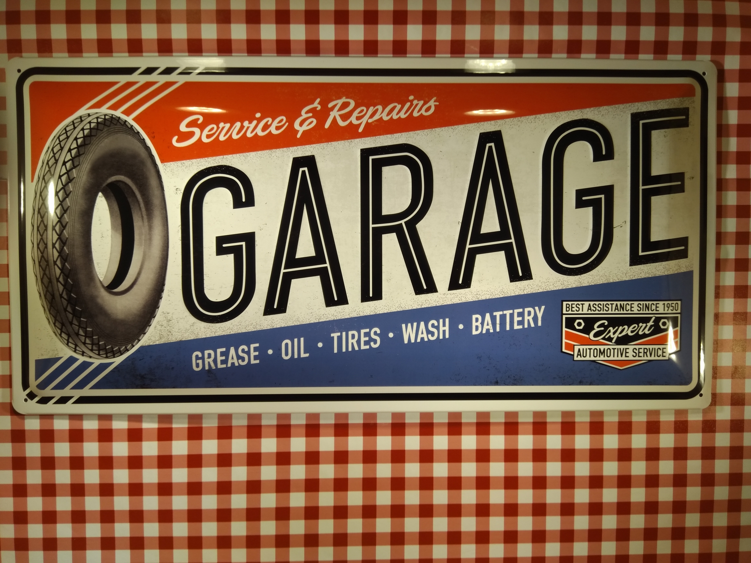 plaque métal déco garage