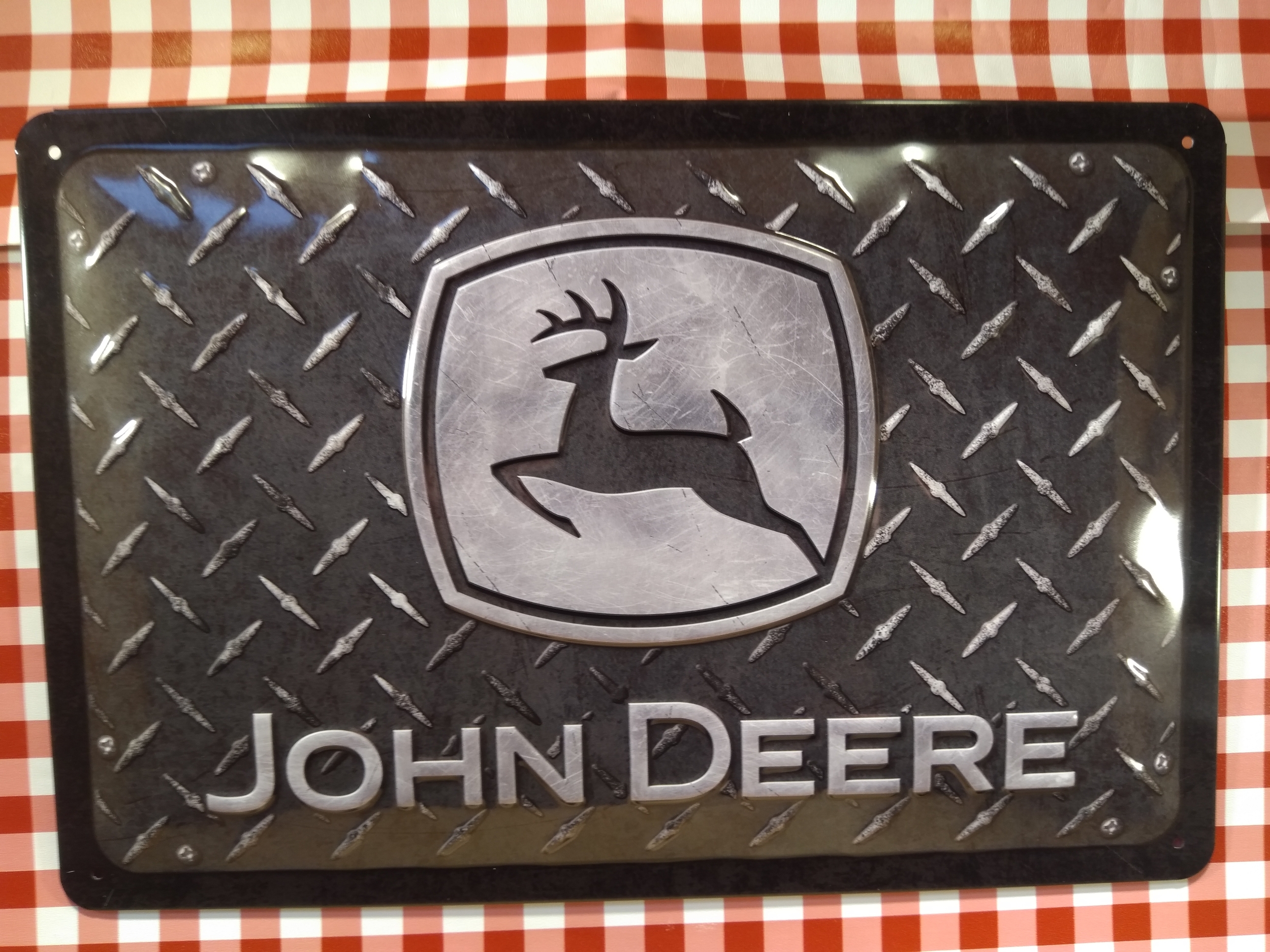 plaque déco en métal john deere