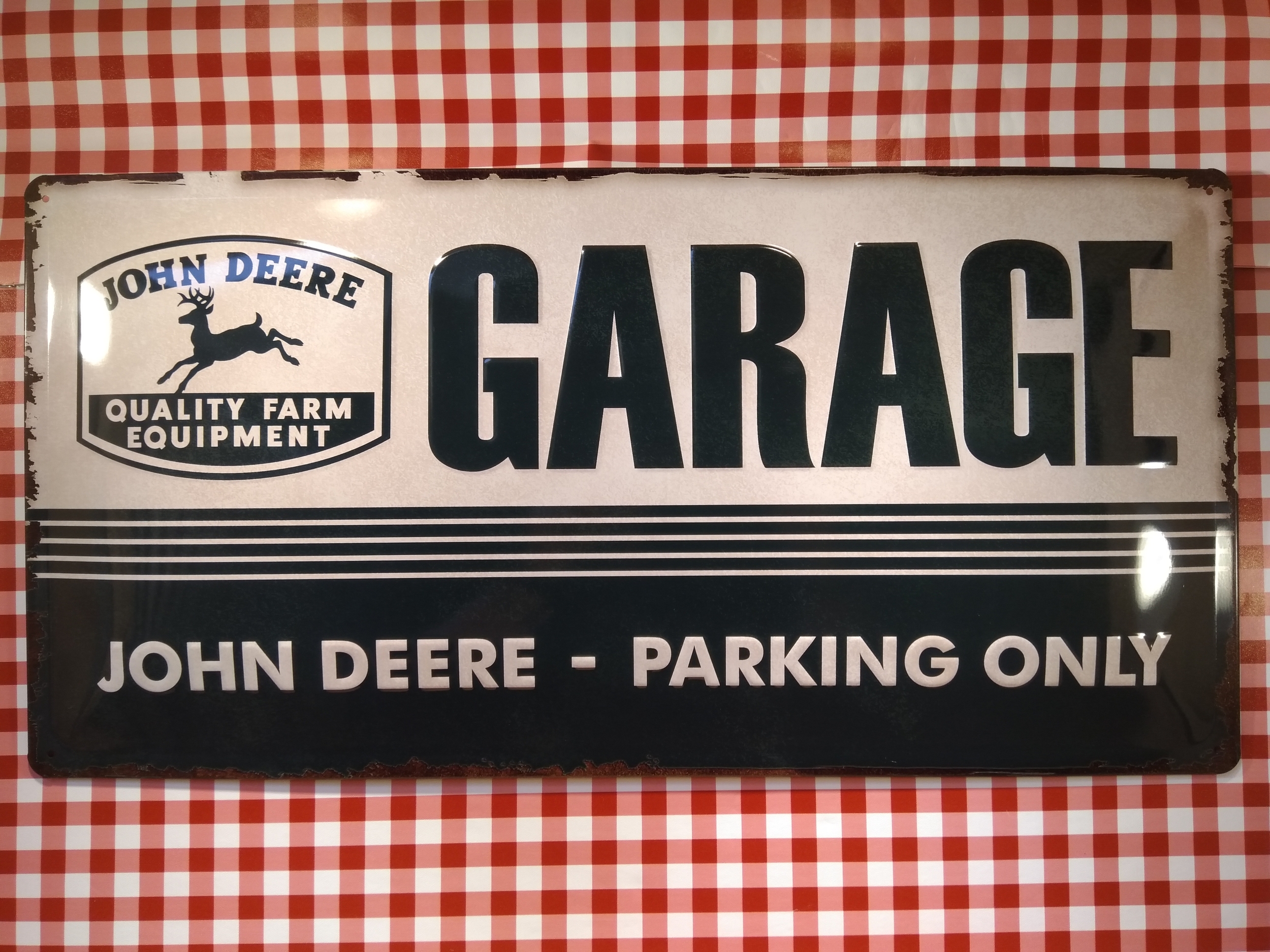 plaque métal john deere