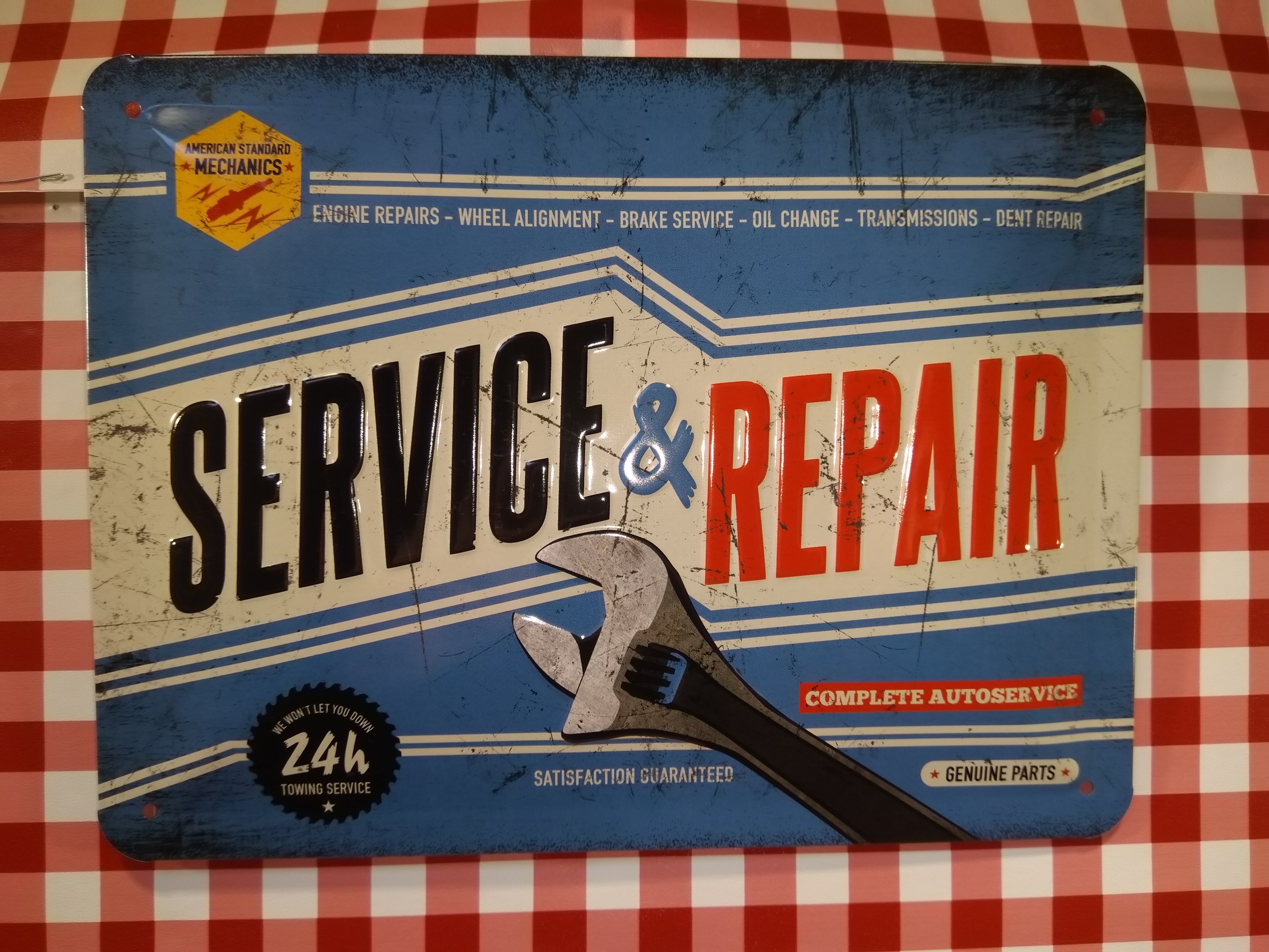 plaque déco garage service repair