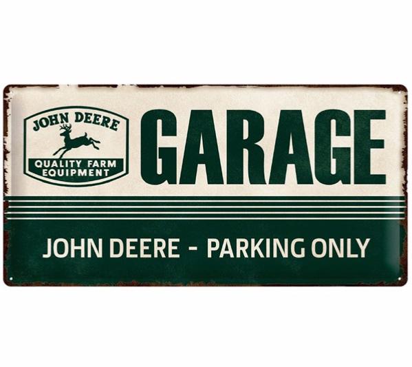 Plaque métal John Deere 50 x 25