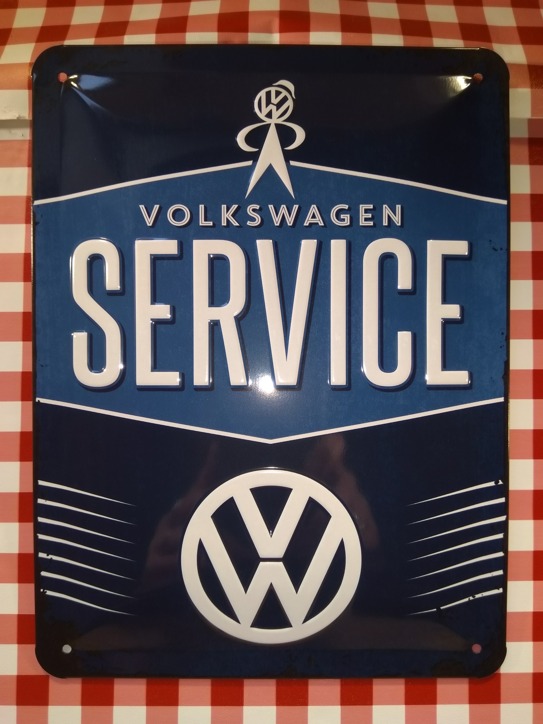plaque métal déco service volkswagen