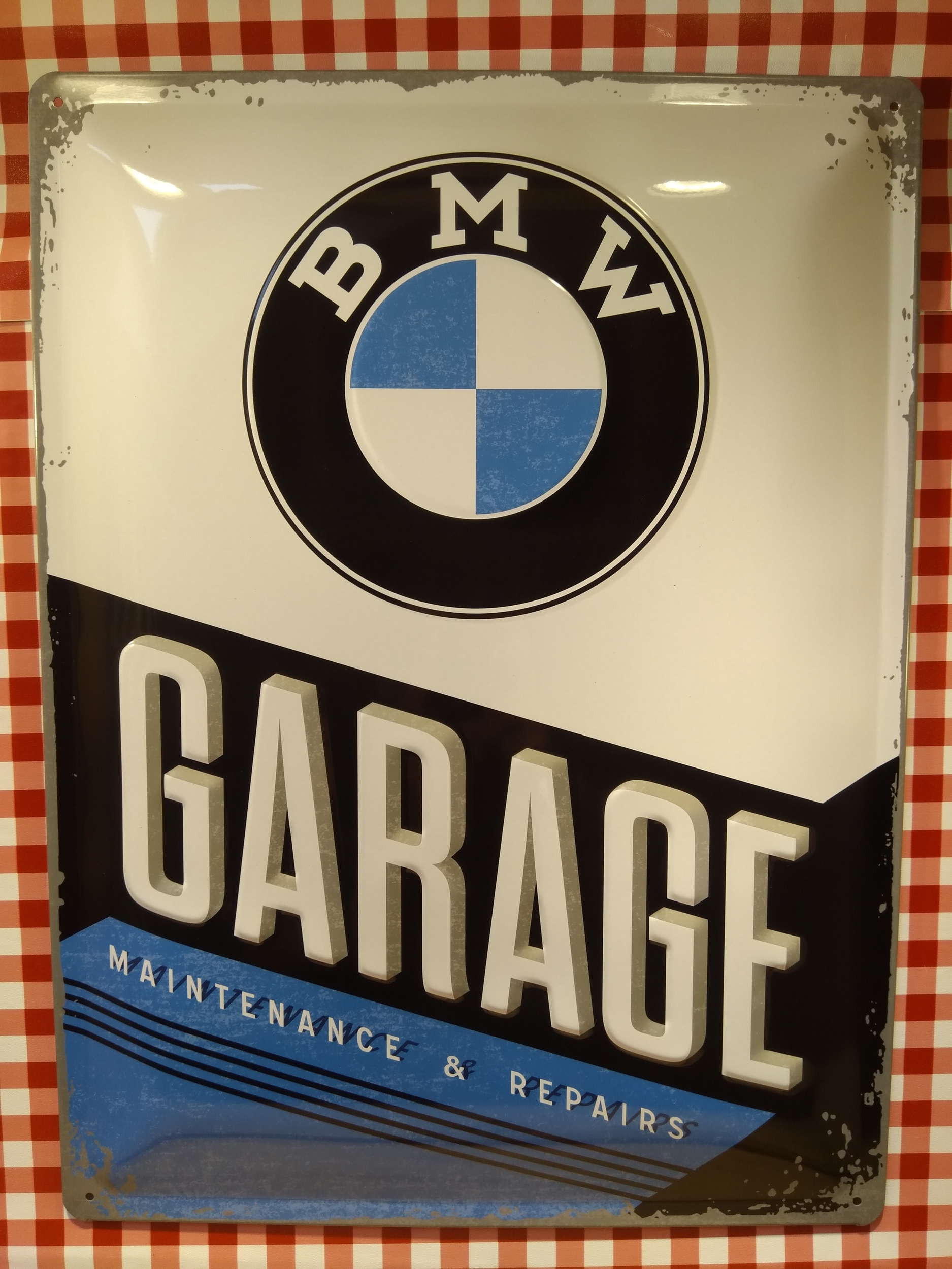 plaque bmw garage