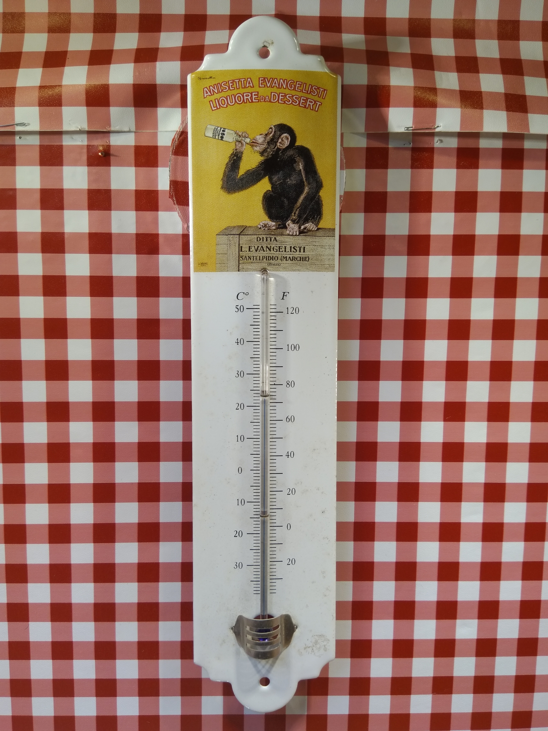 thermomètre émaillé anisetta evangelisti