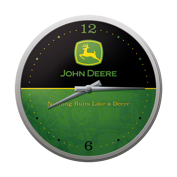 horloge murale vintage john deere logo vert et noir